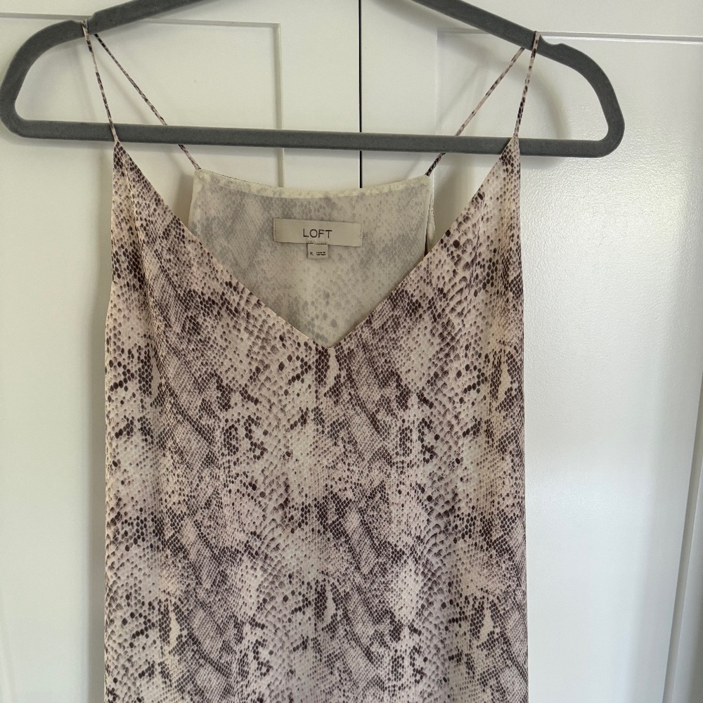 LOFT WOMENS CAMISOLE STYLE ANIMAL PRINT TOP SIZ XL